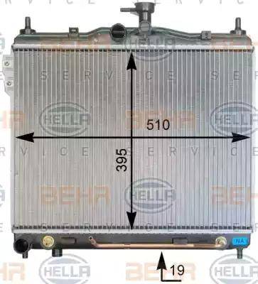 HELLA 8MK 376 762-011 - Радиатор, охлаждение двигателя avtokuzovplus.com.ua