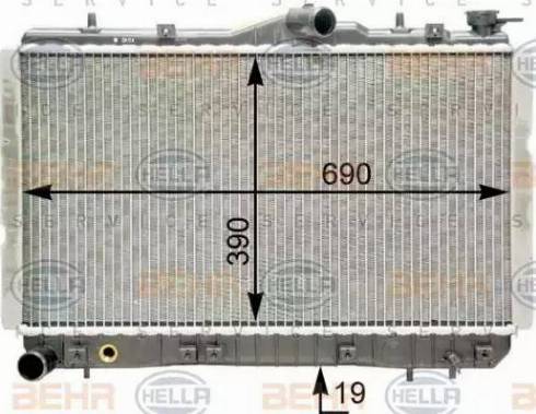 HELLA 8MK 376 763-001 - Радиатор, охлаждение двигателя autodnr.net