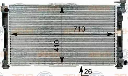 HELLA 8MK 376 763-441 - Радіатор, охолодження двигуна autocars.com.ua