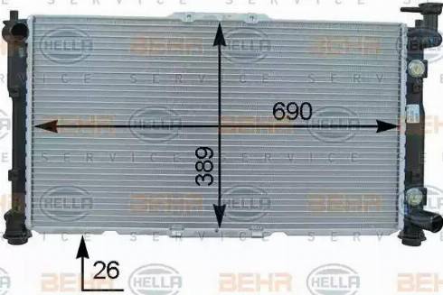 HELLA 8MK 376 763-451 - Радіатор, охолодження двигуна autocars.com.ua