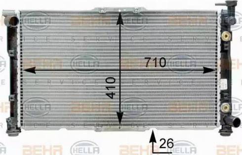 HELLA 8MK 376 763-471 - Радіатор, охолодження двигуна autocars.com.ua