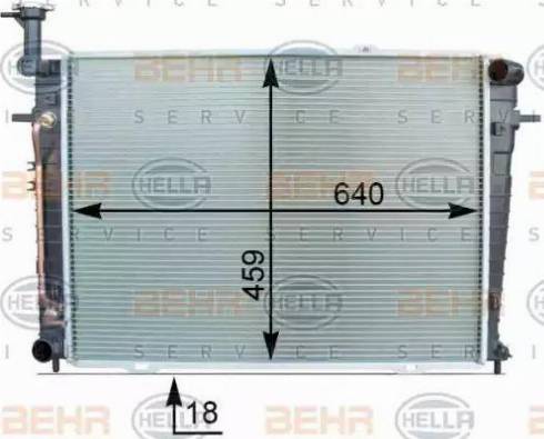 HELLA 8MK 376 763-671 - Радіатор, охолодження двигуна autocars.com.ua