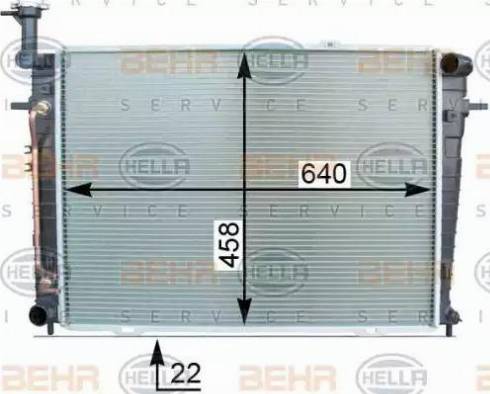 HELLA 8MK 376 763-674 - Радіатор, охолодження двигуна autocars.com.ua