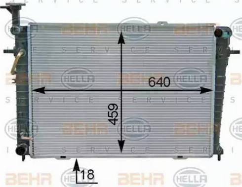 HELLA 8MK 376 763-691 - Радіатор, охолодження двигуна autocars.com.ua