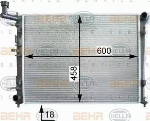 HELLA 8MK 376 763-714 - Радіатор, охолодження двигуна autocars.com.ua