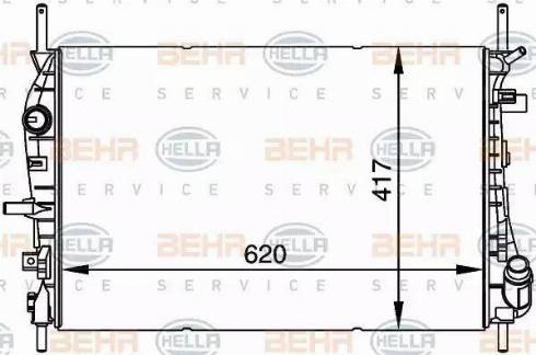 HELLA 8MK 376 764-381 - Радиатор, охлаждение двигателя avtokuzovplus.com.ua