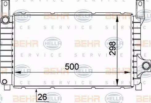 HELLA 8MK 376 764-481 - Радіатор, охолодження двигуна autocars.com.ua