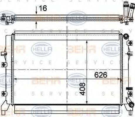 HELLA 8MK 376 764-624 - Радиатор, охлаждение двигателя autodnr.net