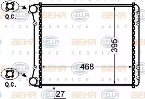 HELLA 8MK 376 766-281 - Радиатор, охлаждение двигателя avtokuzovplus.com.ua