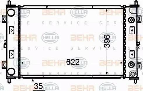 HELLA 8MK 376 766-511 - Радіатор, охолодження двигуна autocars.com.ua