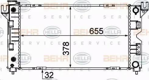 HELLA 8MK 376 766-541 - Радіатор, охолодження двигуна autocars.com.ua