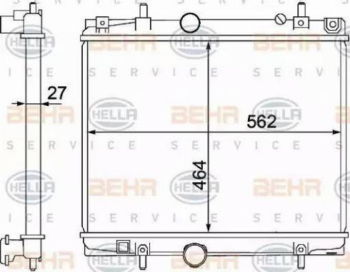 HELLA 8MK 376 767-141 - Радиатор, охлаждение двигателя autodnr.net