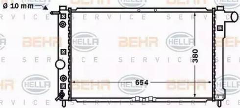 HELLA 8MK 376 767-221 - Радіатор, охолодження двигуна autocars.com.ua