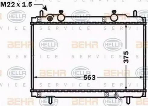 HELLA 8MK 376 767-541 - Радіатор, охолодження двигуна autocars.com.ua