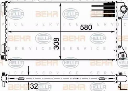 HELLA 8MK 376 767-631 - Радіатор, охолодження двигуна autocars.com.ua