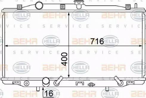 HELLA 8MK 376 768-371 - Радіатор, охолодження двигуна autocars.com.ua