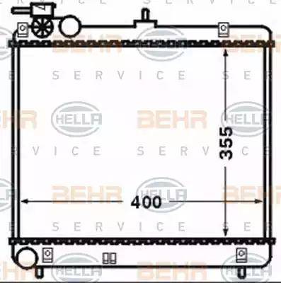 HELLA 8MK 376 768-491 - Радіатор, охолодження двигуна autocars.com.ua