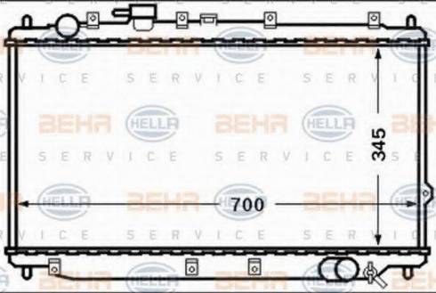 HELLA 8MK 376 769-031 - Радіатор, охолодження двигуна autocars.com.ua