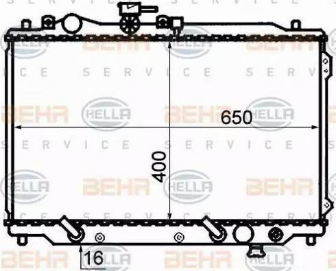 HELLA 8MK 376 769-531 - Радіатор, охолодження двигуна autocars.com.ua