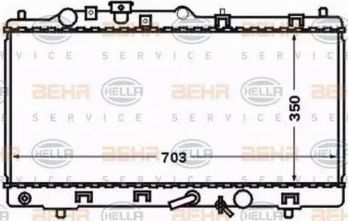 HELLA 8MK 376 769-631 - Радіатор, охолодження двигуна autocars.com.ua