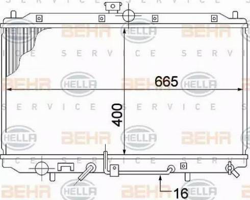 HELLA 8MK 376 770-111 - Радиатор, охлаждение двигателя autodnr.net