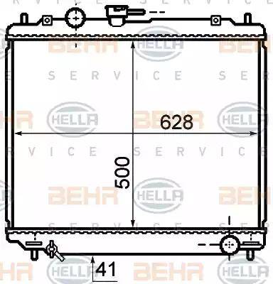 HELLA 8MK 376 770-151 - Радіатор, охолодження двигуна autocars.com.ua