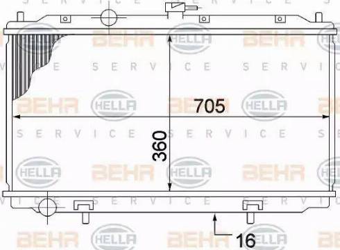 HELLA 8MK 376 770-651 - Радіатор, охолодження двигуна autocars.com.ua