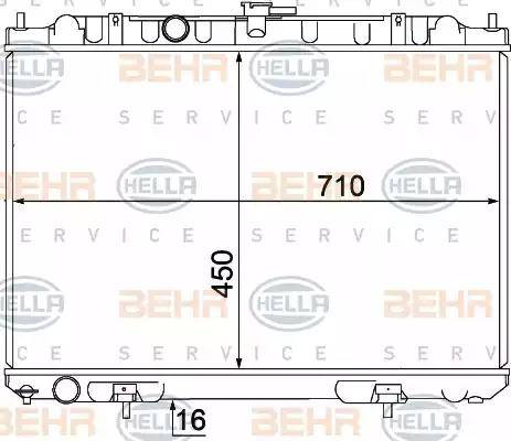 HELLA 8MK 376 770-761 - Радіатор, охолодження двигуна autocars.com.ua