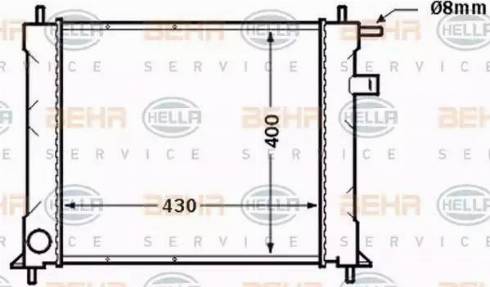 HELLA 8MK 376 772-161 - Радиатор, охлаждение двигателя avtokuzovplus.com.ua