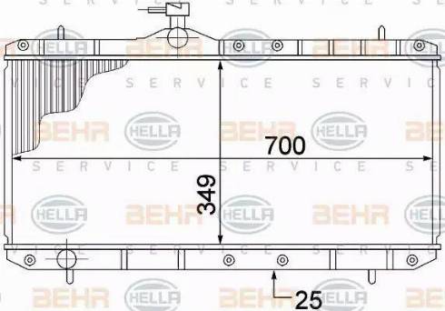 HELLA 8MK 376 773-021 - Радіатор, охолодження двигуна autocars.com.ua