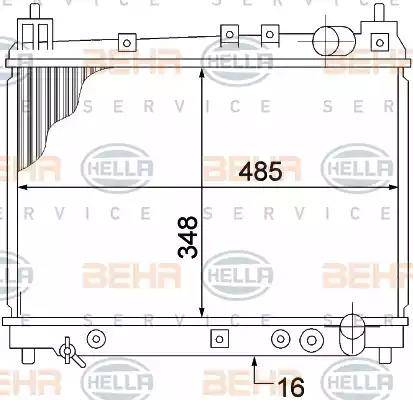 HELLA 8MK 376 773-471 - Радіатор, охолодження двигуна autocars.com.ua