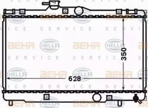 HELLA 8MK 376 773-561 - Радіатор, охолодження двигуна autocars.com.ua