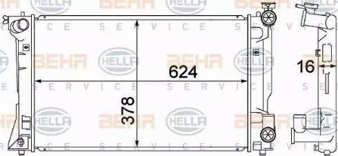 HELLA 8MK 376 773-681 - Радіатор, охолодження двигуна autocars.com.ua