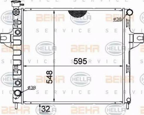 HELLA 8MK 376 774-251 - Радіатор, охолодження двигуна autocars.com.ua