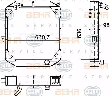 HELLA 8MK 376 774-591 - Радиатор, охлаждение двигателя autodnr.net