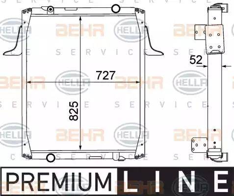 HELLA 8MK 376 774-681 - Радіатор, охолодження двигуна autocars.com.ua