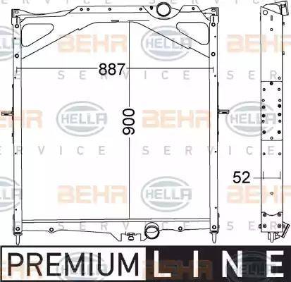 HELLA 8MK 376 774-791 - Радиатор, охлаждение двигателя avtokuzovplus.com.ua