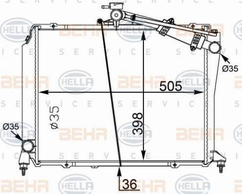 HELLA 8MK 376 775-764 - Радіатор, охолодження двигуна autocars.com.ua