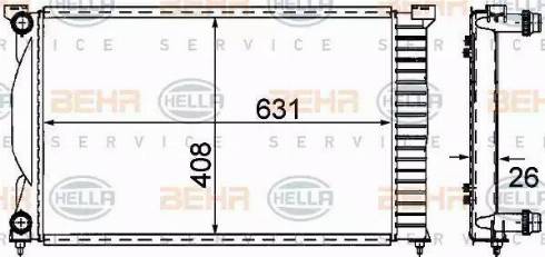 HELLA 8MK 376 781-001 - Радіатор, охолодження двигуна autocars.com.ua