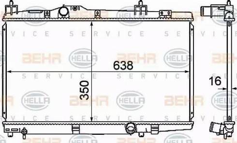 HELLA 8MK 376 781-141 - Радіатор, охолодження двигуна autocars.com.ua