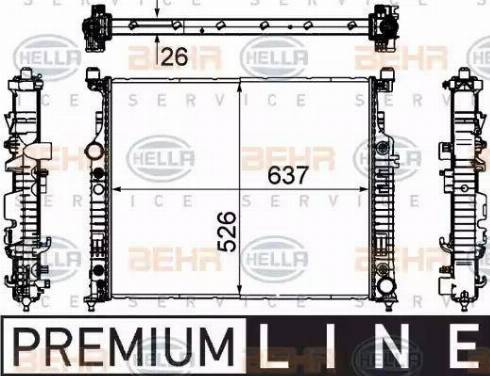 HELLA 8MK 376 781-571 - Радиатор, охлаждение двигателя avtokuzovplus.com.ua