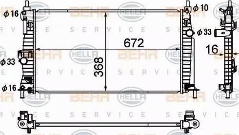 HELLA 8MK 376 790-391 - Радіатор, охолодження двигуна autocars.com.ua