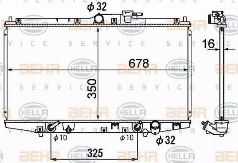 HELLA 8MK 376 790-471 - Радиатор, охлаждение двигателя avtokuzovplus.com.ua