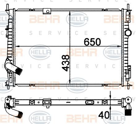 HELLA 8MK 376 901-424 - Радиатор, охлаждение двигателя avtokuzovplus.com.ua