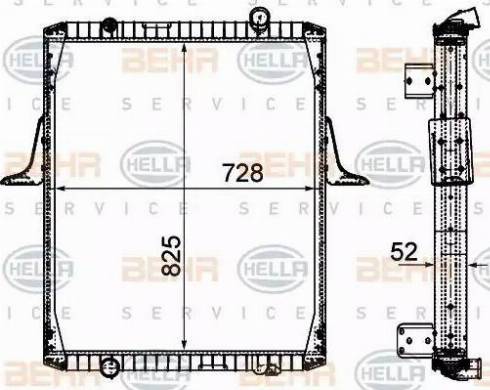 HELLA 8MK 376 906-281 - Радіатор, охолодження двигуна autocars.com.ua