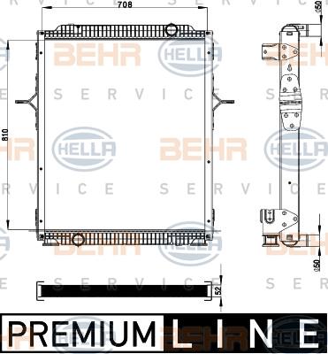 HELLA 8MK 376 908-011 - Радиатор, охлаждение двигателя avtokuzovplus.com.ua