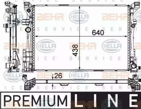 HELLA 8MK 376 924-021 - Радіатор, охолодження двигуна autocars.com.ua