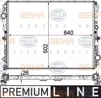 HELLA 8MK 376 924-071 - Радиатор, охлаждение двигателя autodnr.net