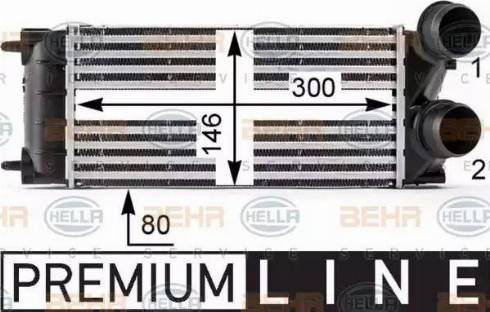 HELLA 8ML 376 700-071 - Интеркулер autocars.com.ua