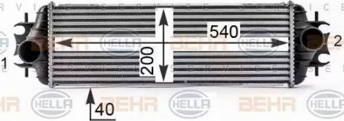 HELLA 8ML 376 700-111 - Интеркулер autocars.com.ua